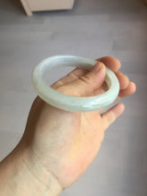 Load image into Gallery viewer, 55.4mm certified 100% natural type A icy watery white light green jadeite jade bangle AH101-0551
