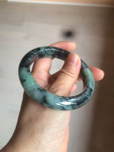 Load image into Gallery viewer, 55.5mm Certified Type A 100% Natural dark green/blue/black Jadeite Jade bangle AZ48-9770
