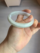 Load image into Gallery viewer, 55.4mm certified 100% natural type A icy watery white light green jadeite jade bangle AH101-0551
