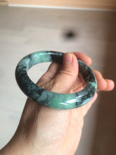 Load image into Gallery viewer, 55.5mm Certified Type A 100% Natural dark green/blue/black Jadeite Jade bangle AZ48-9770
