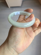 Load image into Gallery viewer, 55.4mm certified 100% natural type A icy watery white light green jadeite jade bangle AH101-0551
