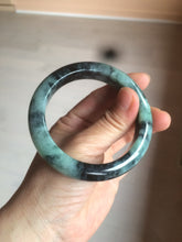 Load image into Gallery viewer, 55.5mm Certified Type A 100% Natural dark green/blue/black Jadeite Jade bangle AZ48-9770
