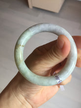 Load image into Gallery viewer, 51mm Certified 100% natural Type A light green purple brown chubby round cut jadeite jade bangle BQ15-5802
