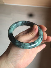 Load image into Gallery viewer, 55.5mm Certified Type A 100% Natural dark green/blue/black Jadeite Jade bangle AZ48-9770
