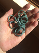 Load image into Gallery viewer, 100% natural type A green/blue/purple Guatemala jadeite jade band ring group PD9

