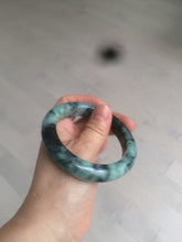 Load image into Gallery viewer, 55.5mm Certified Type A 100% Natural dark green/blue/black Jadeite Jade bangle AZ48-9770
