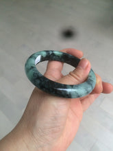 Load image into Gallery viewer, 55.5mm Certified Type A 100% Natural dark green/blue/black Jadeite Jade bangle AZ48-9770
