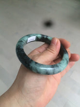 Load image into Gallery viewer, 55.5mm Certified Type A 100% Natural dark green/blue/black Jadeite Jade bangle AZ48-9770
