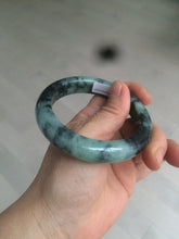 Load image into Gallery viewer, 55.5mm Certified Type A 100% Natural dark green/blue/black Jadeite Jade bangle AZ48-9770
