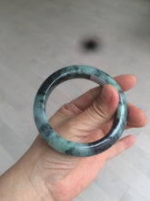 Load image into Gallery viewer, 55.5mm Certified Type A 100% Natural dark green/blue/black Jadeite Jade bangle AZ48-9770
