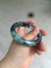 Load image into Gallery viewer, 55.5mm Certified Type A 100% Natural dark green/blue/black Jadeite Jade bangle AZ48-9770
