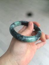 Load image into Gallery viewer, 55.5mm Certified Type A 100% Natural dark green/blue/black Jadeite Jade bangle AZ48-9770
