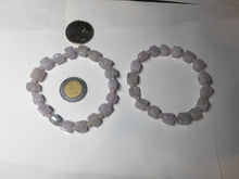 Load image into Gallery viewer, 100% natural type A icy white/purple jadeite jade beads bracelet BK57
