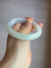 Load image into Gallery viewer, 58.5mm certified 100% natural type A icy watery white light green jadeite jade bangle AH99-0548
