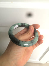 Load image into Gallery viewer, 55.5mm Certified Type A 100% Natural dark green/blue/black Jadeite Jade bangle AZ48-9770
