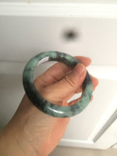 Load image into Gallery viewer, 55.5mm Certified Type A 100% Natural dark green/blue/black Jadeite Jade bangle AZ48-9770
