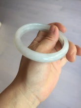 Load image into Gallery viewer, 58.5mm certified 100% natural type A icy watery white light green jadeite jade bangle AH99-0548
