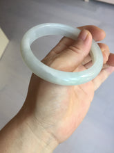 Load image into Gallery viewer, 58.5mm certified 100% natural type A icy watery white light green jadeite jade bangle AH99-0548
