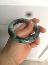 Load image into Gallery viewer, 55.5mm Certified Type A 100% Natural dark green/blue/black Jadeite Jade bangle AZ48-9770
