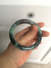 Load image into Gallery viewer, 55.5mm Certified Type A 100% Natural dark green/blue/black Jadeite Jade bangle AZ48-9770
