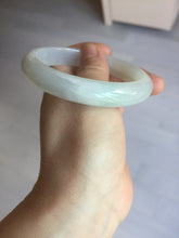 Load image into Gallery viewer, 58.5mm certified 100% natural type A icy watery white light green jadeite jade bangle AH99-0548
