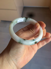 Load image into Gallery viewer, 56.5mm certified type A 100% Natural dark green/white jadeite jade bangle BG75-1837
