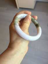 Load image into Gallery viewer, 62.5mm 100% natural certified light green purple pink jadeite jade bangle BN36
