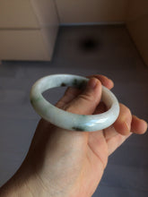 Load image into Gallery viewer, 56.5mm certified type A 100% Natural dark green/white jadeite jade bangle BG75-1837
