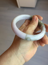 Load image into Gallery viewer, 62.5mm 100% natural certified light green purple pink jadeite jade bangle BN36
