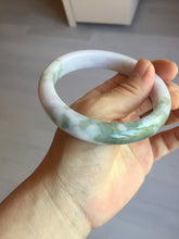 Load image into Gallery viewer, 62.5mm 100% natural certified light green purple pink jadeite jade bangle BN36
