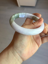 Load image into Gallery viewer, 62.5mm 100% natural certified light green purple pink jadeite jade bangle BN36
