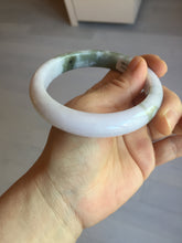 Load image into Gallery viewer, 62.5mm 100% natural certified light green purple pink jadeite jade bangle BN36
