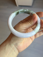 Load image into Gallery viewer, 62.5mm 100% natural certified light green purple pink jadeite jade bangle BN36
