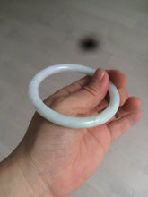 Load image into Gallery viewer, 57mm Certified Type A 100% Natural light green round cut Jadeite Jade bangle AX119-7549
