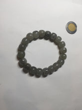 Load image into Gallery viewer, 10x8mm 100% Natural icy black sesame paste(芝麻糊冰青花) vintage style nephrite Jade bead bracelet HN6
