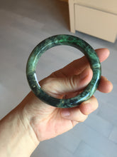 Load image into Gallery viewer, 59mm certificated Type A 100% Natural dark green/brown/black Jadeite Jade bangle AA103-9776
