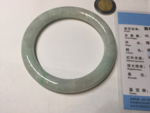 Load image into Gallery viewer, 55mm certified 100% natural type A sunny green/light green round cut jadeite jade bangle BK118-9816
