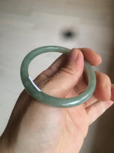 Load image into Gallery viewer, 51.5mm certified 100% natural Type A oily dark green oval jadeite jade bangle AZ46-1488
