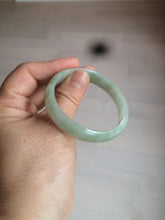 Load image into Gallery viewer, 52mm Certified Type A 100% Natural icy watery light green Jadeite Jade oval bangle Q128-7341
