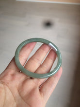 Load image into Gallery viewer, 51.5mm certified 100% natural Type A oily dark green oval jadeite jade bangle AZ46-1488
