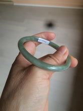 Load image into Gallery viewer, 51.5mm certified 100% natural Type A oily dark green oval jadeite jade bangle AZ46-1488
