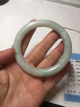 Load image into Gallery viewer, 55mm certified 100% natural type A sunny green/light green round cut jadeite jade bangle BK118-9816
