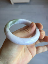 Load image into Gallery viewer, 53.5mm 100% natural certified light green purple pink jadeite jade bangle BN34-4503
