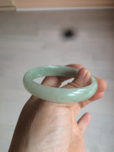 Load image into Gallery viewer, 52mm Certified Type A 100% Natural icy watery light green Jadeite Jade oval bangle Q128-7341
