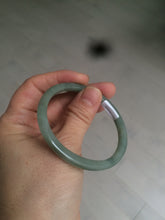 Load image into Gallery viewer, 51.5mm certified 100% natural Type A oily dark green oval jadeite jade bangle AZ46-1488
