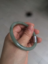 Load image into Gallery viewer, 51.5mm certified 100% natural Type A oily dark green oval jadeite jade bangle AZ46-1488
