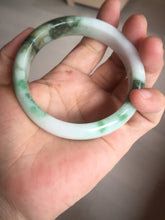 Load image into Gallery viewer, 57.7mm certified Type A 100% Natural sunny green yellow brown white Jadeite Jade bangle D136-1720
