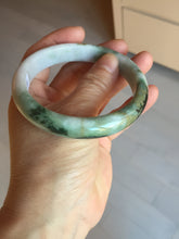 Load image into Gallery viewer, 60mm certificated Type A 100% Natural dark green/brown/purple/black Jadeite Jade bangle BG238-3280
