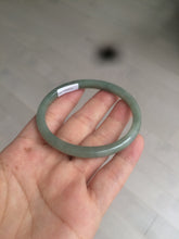 Load image into Gallery viewer, 51.5mm certified 100% natural Type A oily dark green oval jadeite jade bangle AZ46-1488
