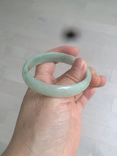 Load image into Gallery viewer, 52mm Certified Type A 100% Natural icy watery light green Jadeite Jade oval bangle Q128-7341
